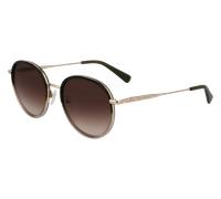 LONGCHAMP Donna LO176S 711 Occhiali da sole Metallo Oro Rotonda Normale