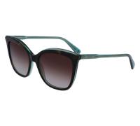 LONGCHAMP Donna LO729S 215 Occhiali da sole Acetato Havana Marrone Squadrata Normale Normale