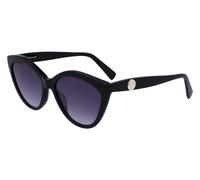 LONGCHAMP Donna LO730S 001 Occhiali da sole Acetato Nero Grigio Cat Eye Normale Sfumato
