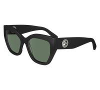 LONGCHAMP Donna LO741S 001 Occhiali da sole Acetato Nero Verde Farfalla Normale Normale