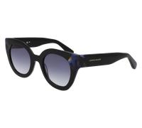 LONGCHAMP Donna LO750S 012 Occhiali da sole Acetato Nero Rotonda Normale Normale
