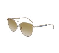 LONGCHAMP Donna LONGCHAMP LO134S 43028 728 Occhiali da sole Metallo Oro Marrone Farfalla Normale Sfumato