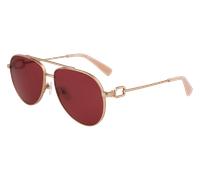 LONGCHAMP Donna LO178S 772 Occhiali da sole Metallo Oro Pilot Normale