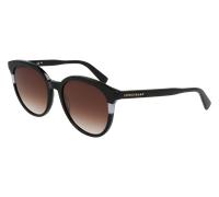 LONGCHAMP Donna LO752S 001 Occhiali da sole Acetato Nero Rotonda Normale Normale