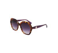 Longchamp Lo759s Occhiali Da Sole Unisex Avana Geometrico Viola 54mm
