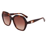 Longchamp Lo759s Occhiali Da Sole Unisex Avana Geometrico Marrone 54mm