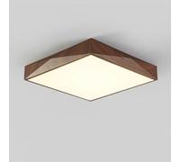 LONGDU Plafoniera Quadrata in Legno Color Noce Lampada da soffitto Moderna Vintage Plafoniera a LED da Incasso for Camera da Letto Ufficio Scale Hotel Soggiorno Cucina Corridoio (Color : A, Size : 3