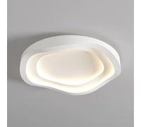 LONGDUOU Lampada da soffitto a LED in Stile Minimalista, dimmerabile a Tre Colori, Bianca, a 1 Luce, Semplice, in Metallo, for la casa, Camera da Letto, Cucina, Soggiorno, corridoio(50cm)