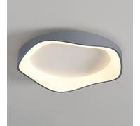 LONGDUOU Lampada da soffitto nordica, Calda e Romantica, a LED, Semplice e Luminosa, for la casa, con dimmer Tricolore, Luce Piatta for corridoio, Camera da Letto, Veranda(A Gray,52cm)