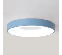 LONGDUOU Plafoniere a LED Rotonde, Lampada da soffitto Minimalista nordica, Luce Piatta Macaron Tricolore dimmerabile for Camera da Letto, Sala da Pranzo, corridoio, Soggiorno, Balcone(Blue,40cm)