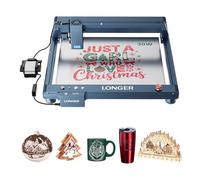 LONGER Incisione laser B1, 20 W, 45 x 44 cm, colore verde scuro | Air Assist automatico, controllo CNC, incisione del metallo, lavorazione di acrilico e vetro, lavorazione del legno e della