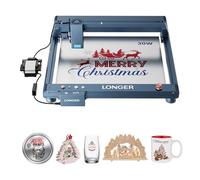Longer Laser B1 - Incisione laser da 30 W, con supporto automatico dell'aria, incisione laser fai da te, per legno, metallo, carta, acrilico, vetro, pelle, area di lavoro, 450 x 440 mm
