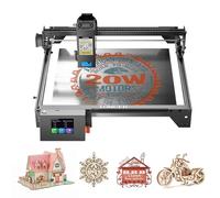 Longer Macchina per incisione laser da 20 W per metallo/legno/vetro - 40 x 36,5 cm - app offline e touchscreen da 3,5" - Certificazione CE - Cuscinetto DE + occhiali di protezione gratuiti