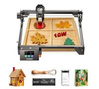 LONGER Macchina per Incisione Laser, Potenza Laser 10W, Touchscreen a Colori da 3,5", Controllo Offline tramite App, per Metall/Vetro/Legno, Area di Lavoro 400x400 mm