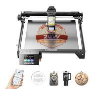 LONGER RAY5 aggiornato, incisore laser da 20W, schermo touch a colori da 3,5", controllo offline tramite app, ideale per incisioni su metallo, vetro e legno.