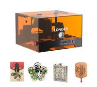 Longer Ray5 MiniS - Incisore laser con custodia protettiva, mini macchina per incidere legno, pelle, acrilico, 5,5 W, progetti fai da te, area di lavoro, 130 x 120 mm