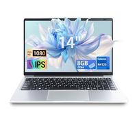 LONGEVINCE Computer Portatile14, 6 GB DDR4, 1920 x 1080 IPS, Celeron J4105(fino a 2,6 GHz), USB 3.0, ultra-sottile portatile Notebook，Tastiera Italiana PC，180°Pieghevole laptop (Argento, 6+128G SSD)