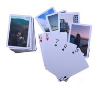 LongGenius Carte da gioco diverse su ordinazione delle foto posteriori, carte da gioco delle foto della coppia, libro degli ospiti di nozze