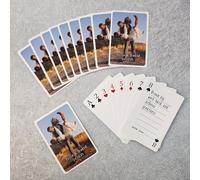 LongGenius Carte da poker personalizzate per matrimoni - mazzo personalizzato del libro degli ospiti, carte da gioco vuote per le firme, set di scatole di carte da poker personalizzato
