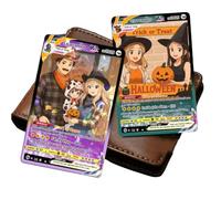 LongGenius Foto personalizzata Anime Regalo per coppia, Regali per la famiglia, Biglietto di Halloween Poke personalizzato, Regalo di nozze, Regali per sposi