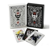 LongGenius Hollow Knight Ispirato Carte da gioco, Nero & Bianco Poker Deck, Deck 54 Poker Dimensioni Carte, Indie Game Gothic Poker Set