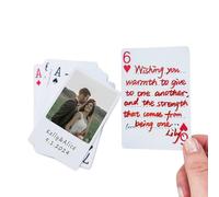 LongGenius Mazzo di carte libro degli ospiti di nozze, bomboniere, carte da gioco personalizzate con foto, libro degli ospiti di nozze personalizzato