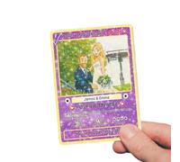 LongGenius Ritratto personalizzato della carta POKE dalla foto - Poster anime personalizzato, carta illustrazione personalizzata, arte del fumetto