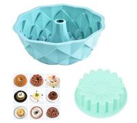 LONGHAO 2 pcs Tortiera Silicone a Spirale Stampo per Ciambella in Silicone Ciambellone in Silicone Stampo per Torta da Forno in Silicone,per Dolci, Cioccolato,Muffin,Torta,Tortini,Gugelhupf (#2)