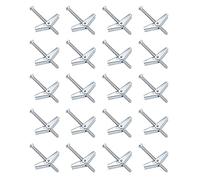 LONGHAO 20 Pcs,Tasselli Ad Ancora,Tasselli A Molla,Tasselli Per Cartongesso,Gancio Soffitto Piante,Vite A Levetta E Dado Ad Ala,M4 Viti Di Espansione,Per L'Installazione A Soffitto,Montaggio A Parete