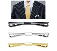 LONGHAO 3 Pcs Fermacravatta a Clip per Camicia,Clip del Colletto della Camicia,Spilla da Colletto per Camicia da Uomo,Collare Clip Collar Pin,per Anniversario di Matrimonio Affari Vita Quotidiana