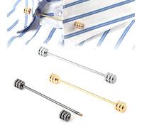 LONGHAO 3 Pcs,Spilli Per Cravatta Da Uomo,Collare Clip Collar Pin, Metallo Spilla Da Cravatta,Spilla Da Colletto Per Camicia Da Uomo,Collo Da Spilla Da Cravatta,Fermacravatta Per Accessori Per Abiti