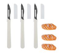 LONGHAO 3 Pcs Taglierino Per Pane,Lama Pane,Coltello Per Impasto,Coltello Da Pane Professionale,Coltello Pane Bread Lame, Bread Lame,Per Intagliare Il Pane Crudo,Lama Per Cucina Fai Da Te Con Pasta