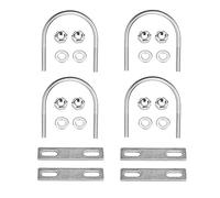 LONGHAO 4 pcs,Bullone U,U-Bolts,Accessorio Bullone A U,Bulloni Tondi In Acciaio M8*60,Elementi Di Fissaggio A U,Con Rondelle E Dadi,Per La Costruzione Di Tubazioni E Applicazioni Del Settore(M8*60)