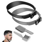 LONGHAO 4 pcs Regolabile Haircutting Stencil Set Di Transizione Silicone Haircut Band Set Haircutting Stencil, Per Rasatura Scollatura Rifinire I Capelli (Argento)