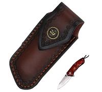 LONGHAO Fodero Per Coltelli,Fodero Per Coltello In Pelle,Fodero Per Coltelli Tascabili,Portatile Con Design A Foro,Per Appendere La Cintura Per L'Esplorazione Della Giungla Di Caccia In Campeggio