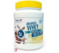 Long Life Integratore proteico Absolute Whey Cacao – 80% proteine del siero con L-glutamina – 500 g