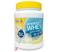 Long Life Proteine Whey Absolute Vaniglia 80% con L-glutamina 500 g (20 dosi) Senza glutine