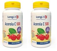 LongLife® Acerola C 500 | Integratore masticabile con acerola, vitamina C, rosa canina, esperidina e rutina | Difese immunitarie | 30 cpr | Gusto frutti di bosco | Vegano e senza glutine