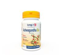 LongLife® Ashwagandha Bio | KSM-66 Ashwagandha® titolata 5% withanolidi | Tonico adattogeno | Rilassamento e benessere mentale | Fino a 2 mesi di trattamento | Vegano e senza glutine