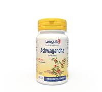 LongLife® Ashwagandha | Titolato al 2,5% in withanolidi | Stanchezza fisica e mentale | Rilassamento e benessere mentale | Fino a 2 mesi di utilizzo | Vegano e senza glutine