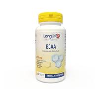 LongLife® BCAA | Aminoacidi ramificati L-leucina, L-isoleucina e L-valina | Con vitamine B1 e B6 | Energia e supporto muscolare | 60 tavolette | Vegano e senza glutine
