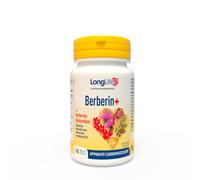 LongLife® Berberin+ | Berberina liposomiale | Con silimarina, idrossitirosolo, monacoline e coenzima Q10 | Benessere cardiovascolare | Fino a 2 mesi di trattamento| Vegano e senza glutine