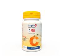 LongLife® C 500 T/R | Vitamina C 1000 mg per dose massima giornaliera | Con rosa canina | Formula time release | Difese immunitarie e antiossidante | 2 mesi di trattamento | Vegano e senza glutine