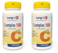 LongLife® C complex 1500 | Vitamina C 1500 mg rilascio graduale | Alto dosaggio | Con bioflavonoidi da agrumi e quercetina | Difese immunitarie | 100 giorni di trattamento | Vegano e senza glutine