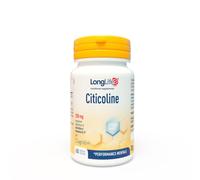 LongLife® Citicoline | Citicolina e acido pantotenico | Cognizin® marchio registrato | Supporto cognitivo e mentale | Memoria e concentrazione | Fino a 2 mesi di trattamento | Vegano e senza glutine