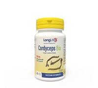 LongLife® Cordyceps Bio | DNA certificato | titolato al 50% in polisaccaridi e al 30% in β(1,3-1,6)-D-glucani | Energia e vitalità | Difese naturali | 60 capsule vegetali | Vegano e senza glutine