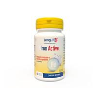 LongLife® Iron Active | Ferro Micronizzato e Microincapsulato | con Vitamina C | Tollerabilità gastrica | Ricarica e riduzione stanchezza | 2 mesi di trattamento | Vegano e senza glutine