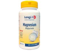 LongLife® Magnesium Bisglycinate | 100% magnesio bisglicinato | Elevata tollerabilità | Integratore magnesio antistress | 90 tavolette | 1 mese di trattamento | Vegano e senza glutine