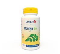 LongLife® Moringa Bio | Moringa oleifera ricca di nutrienti | Foglie ad alto contenuto di vitamine, minerali e antiossidanti | Benessere quotidiano | 100 capsule vegetali | Vegano e senza glutine