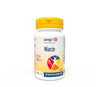 LongLife® Niacin | Vitamina B3 | Metabolismo energetico | Stanchezza e affaticamento | Benessere di pelle e mucose | 200 giorni di trattamento | Vegano e senza glutine